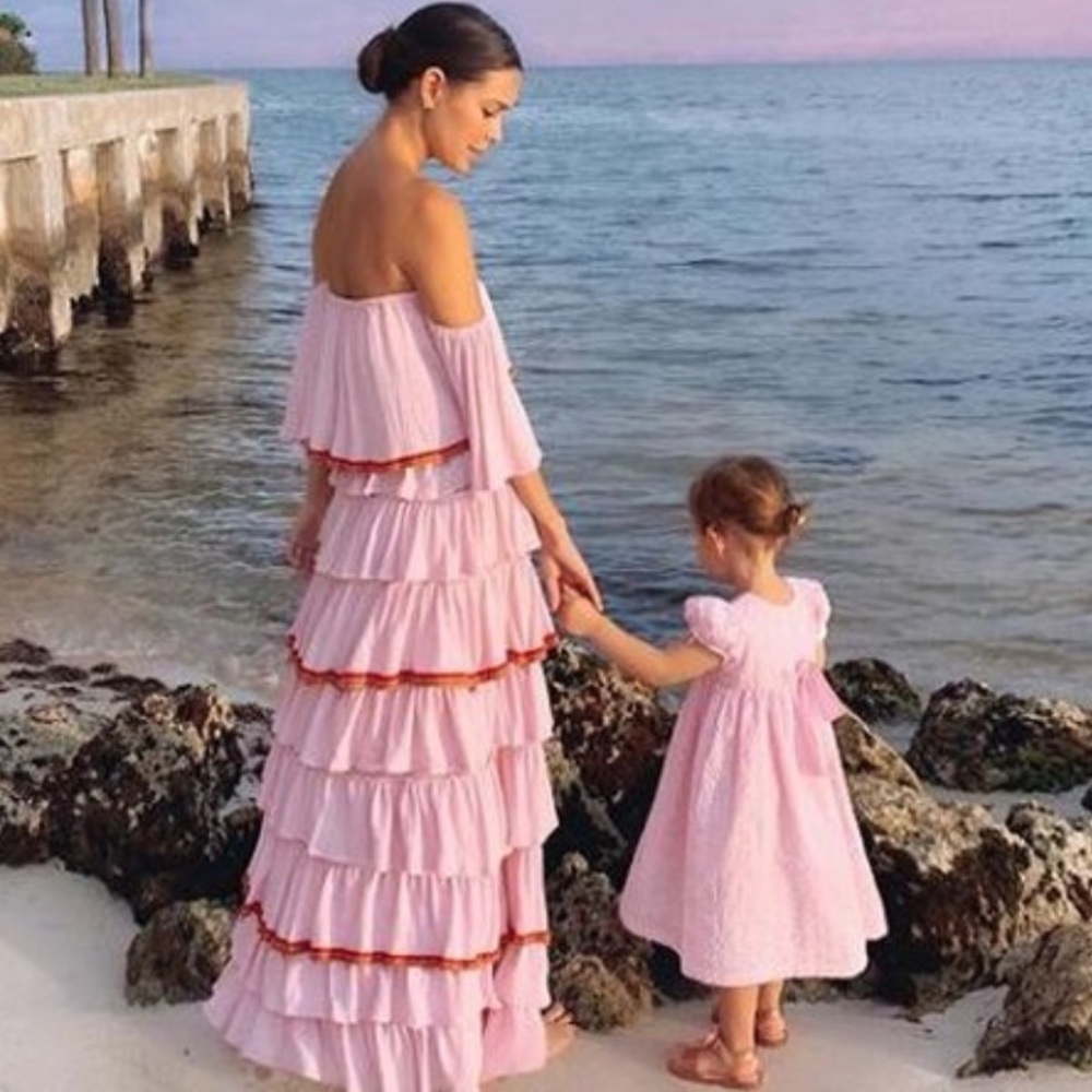 Pitusa Pink and Orange Skirt Set